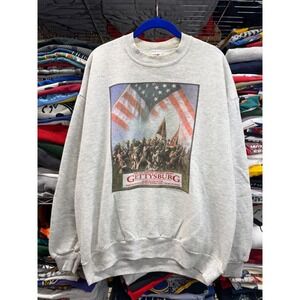 Vintage 1994 Gettysburg Movie Promo Sweatshirt Jerzees Gray XL Made in USA 90s